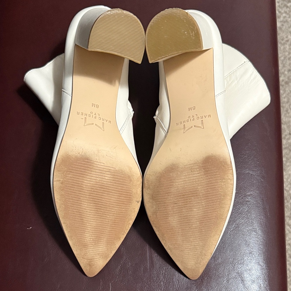 Marc Fisher Cream Ankle Booties - Picture 4 of 6